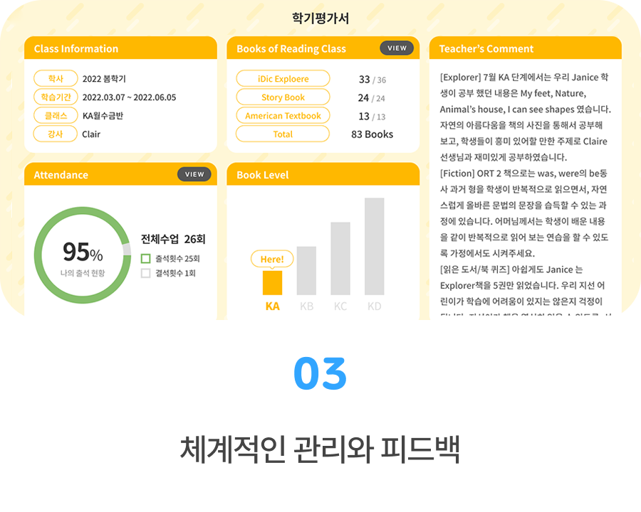 체계적인 관리와 피드백