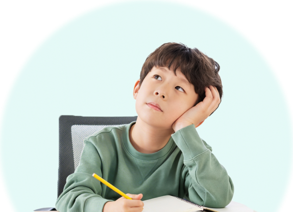 글쓰기를 어려워하는 아이 일러스트